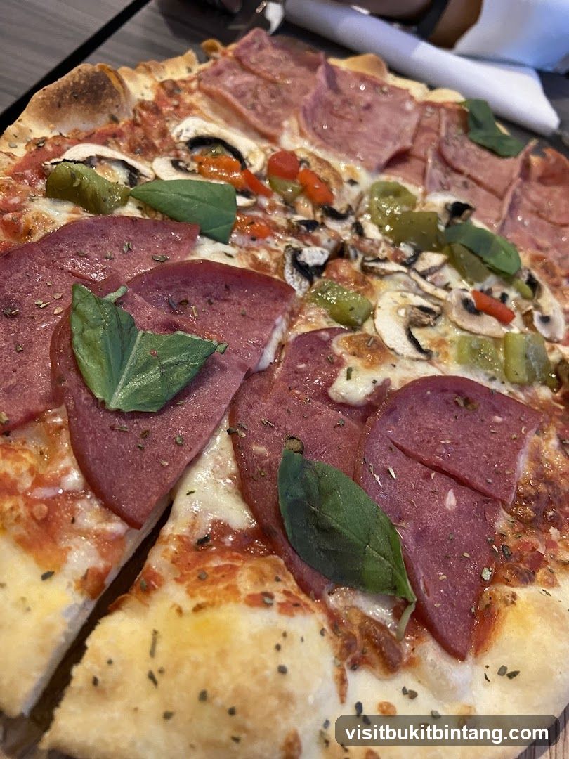 Pizza with Salami and Ham