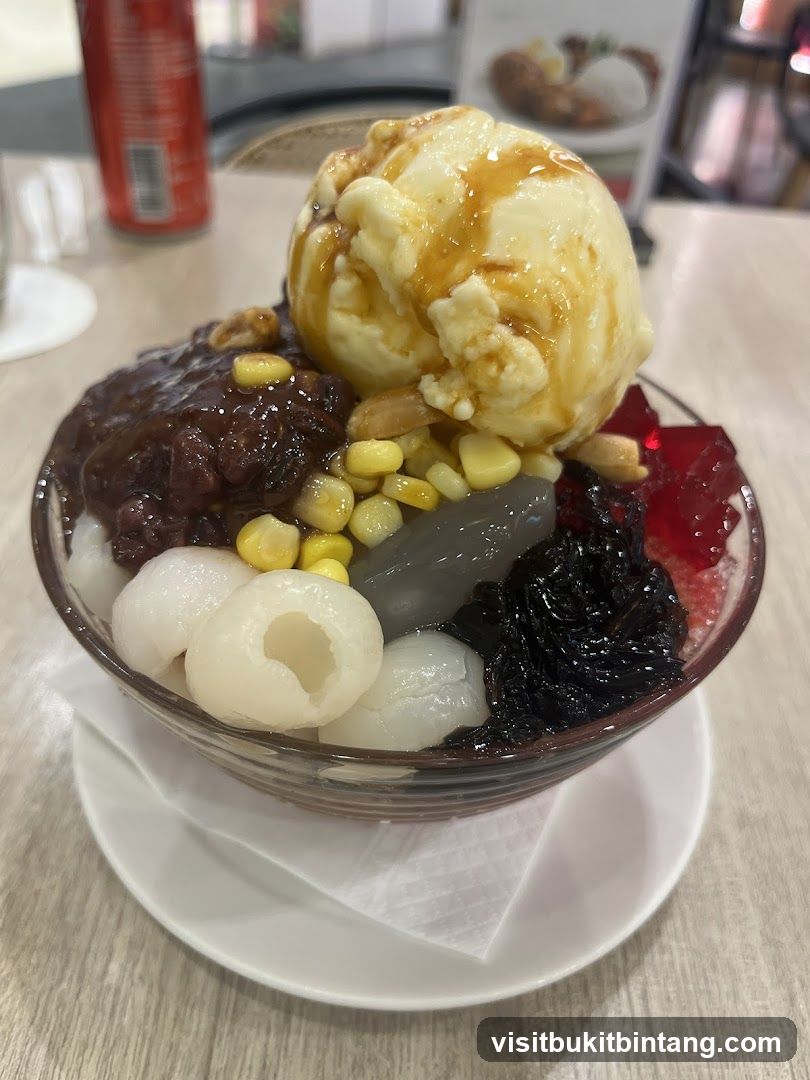 Dessert with Ice Cream and Toppings