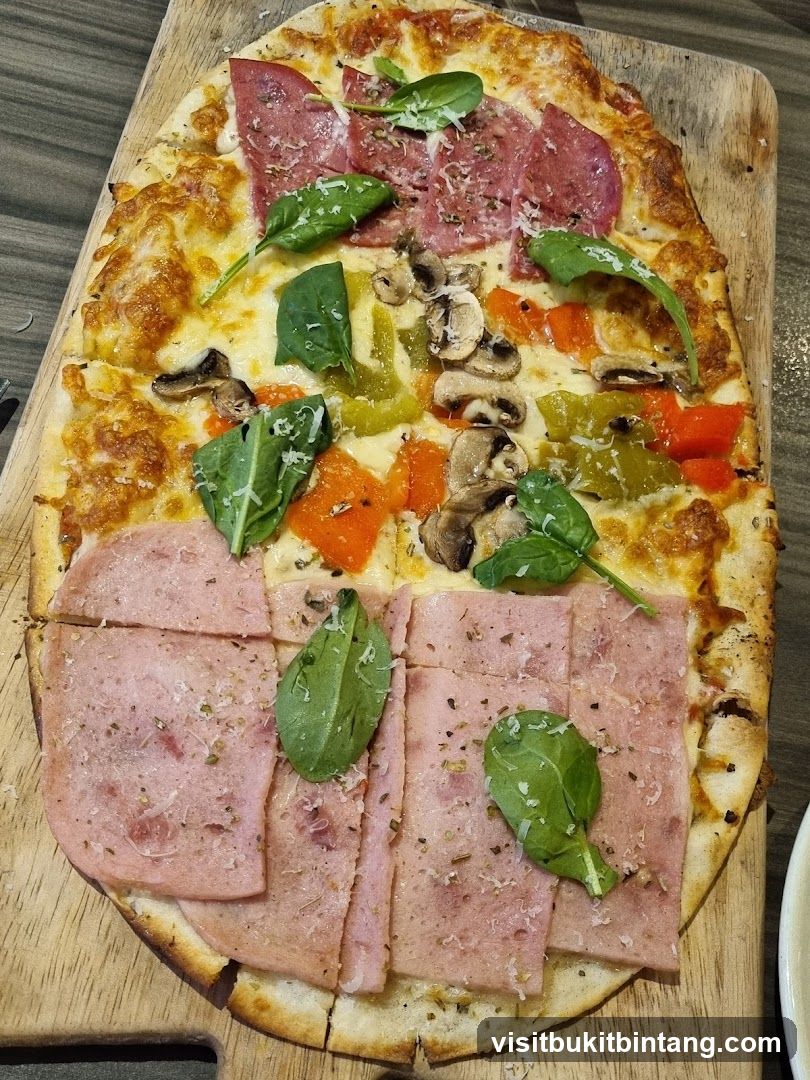 Flatbread Pizza with Ham and Salami