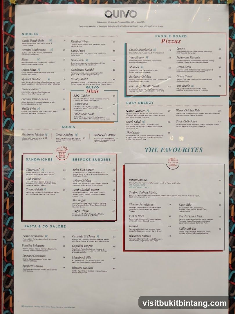QUIVO Menu