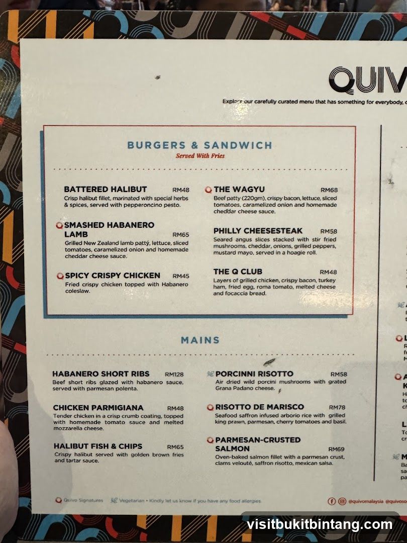 QUIVO Menu