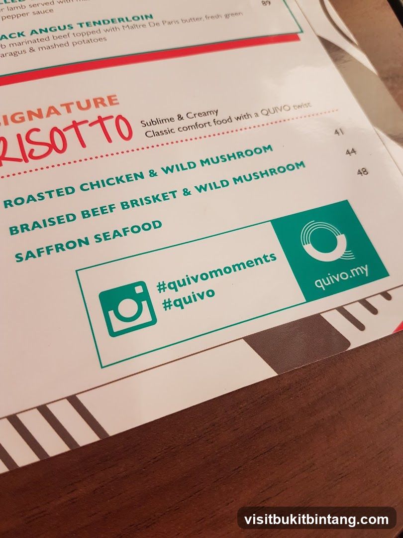 Signature Risotto Menu