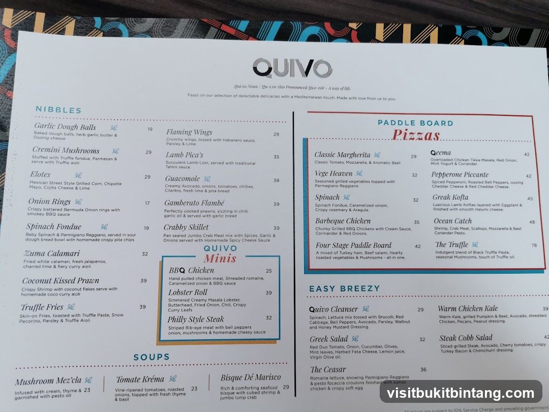 QUIVO Menu