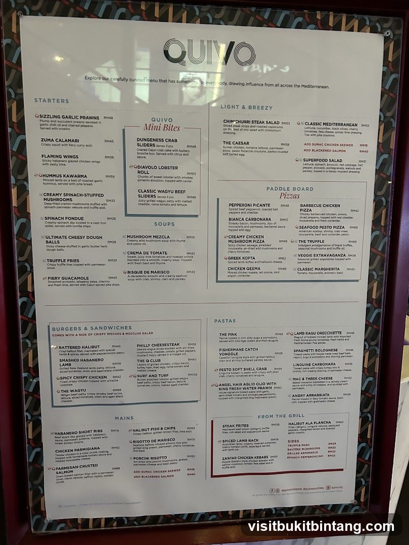 QUIVO Menu