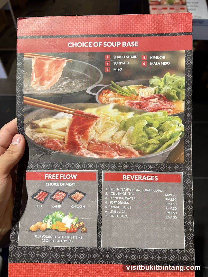 Shabu Shabu Menu