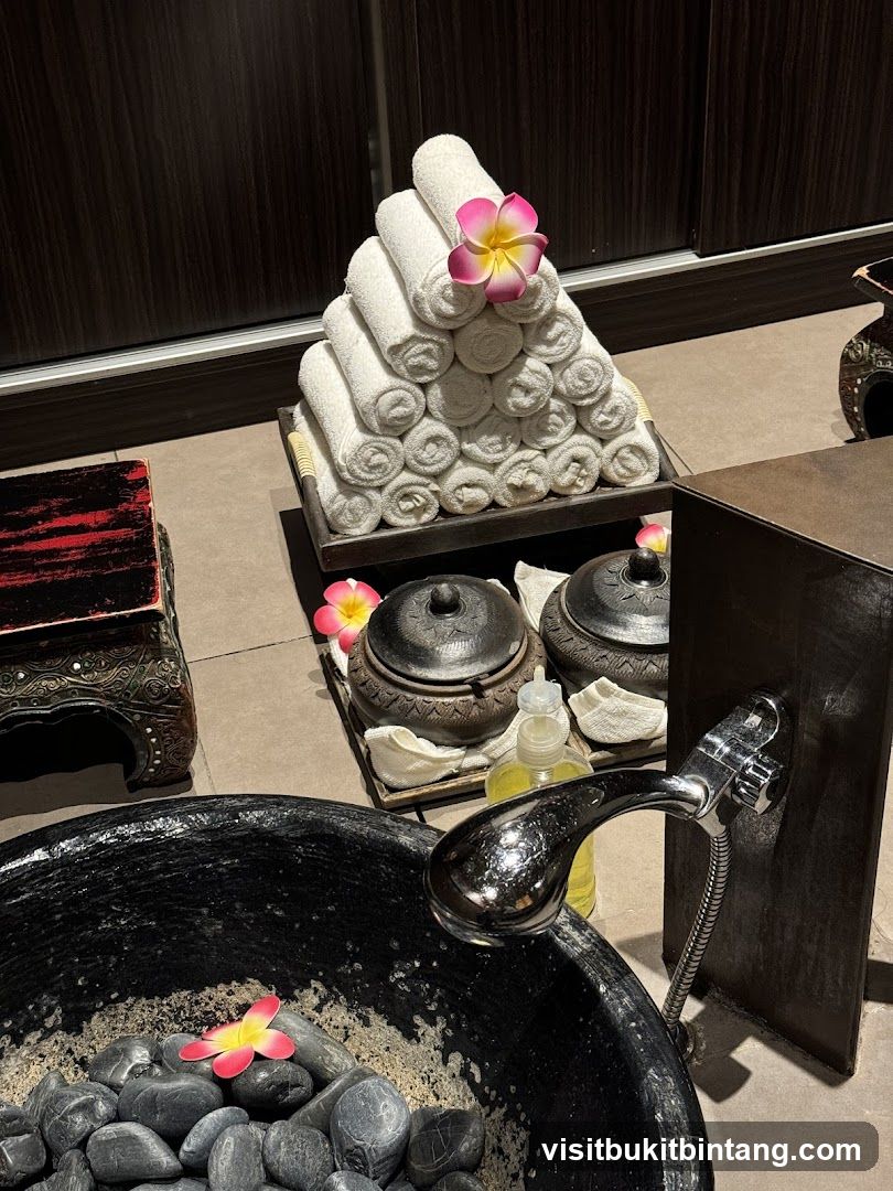 Spa Foot Soak Setup