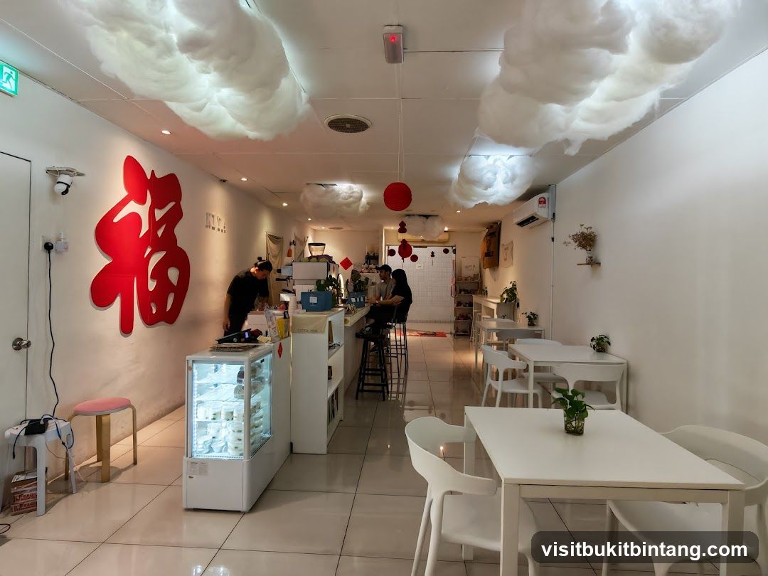 Cafe Interior with Cloud Decorations