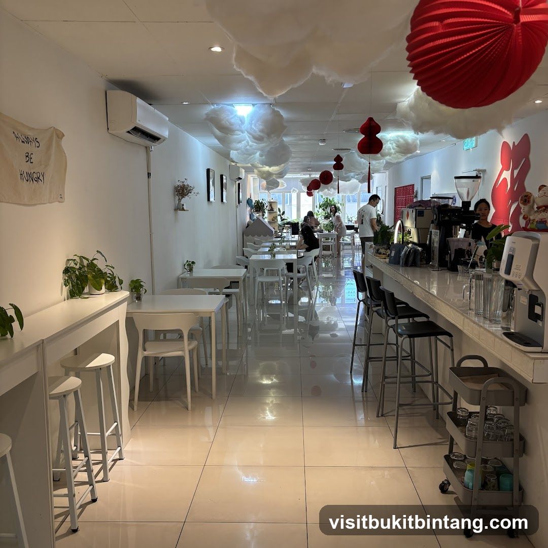 Cafe Interior with Cloud Decorations