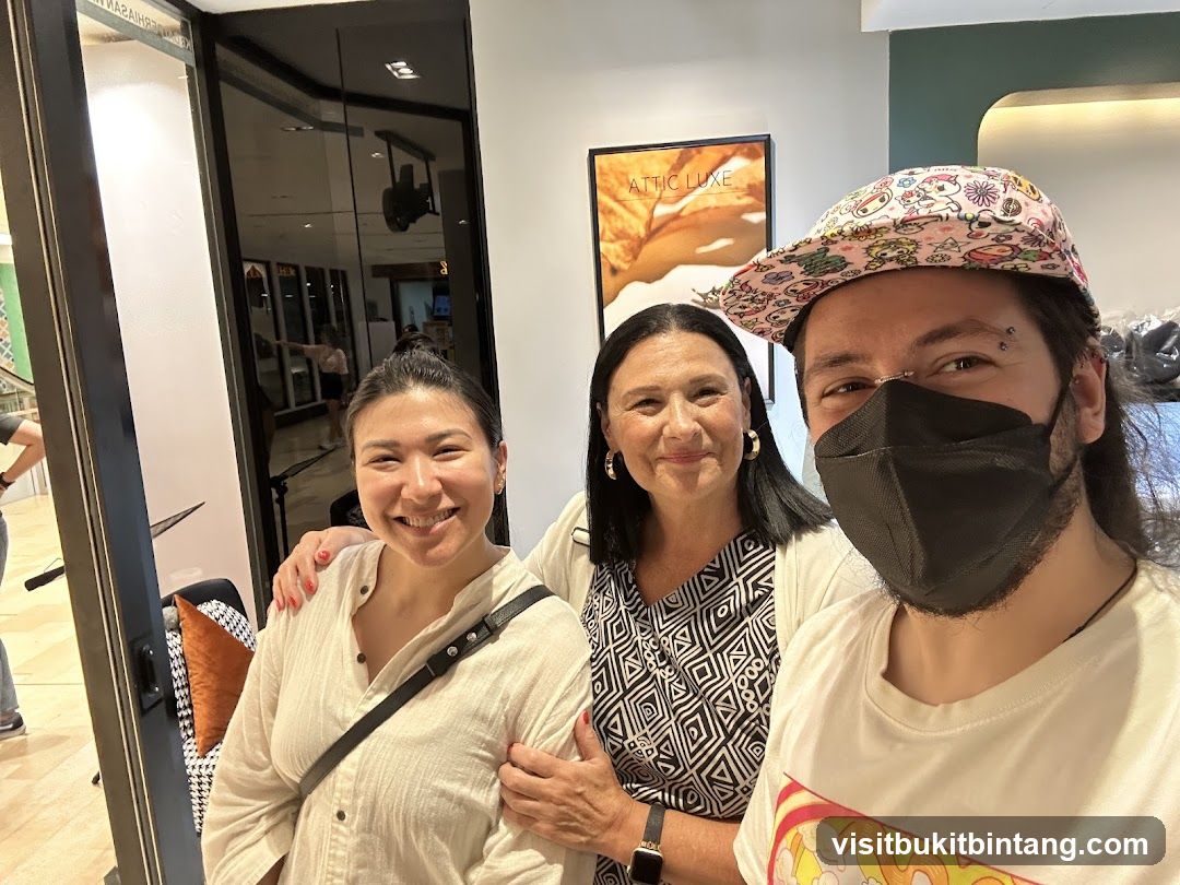 Three people posing for a photo