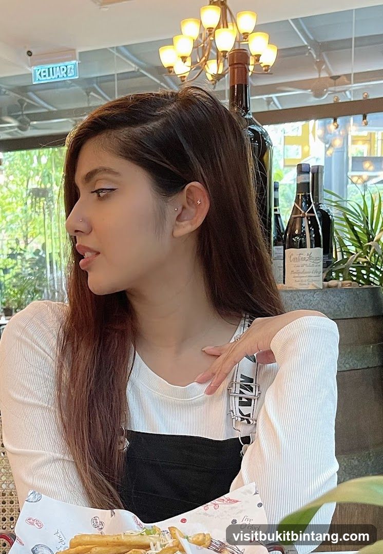 Woman at a restaurant