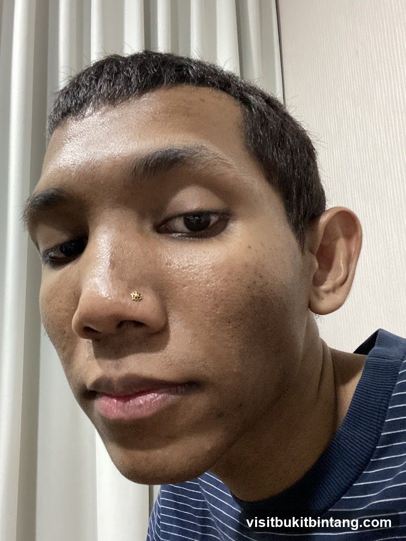 Close-up of a person's face