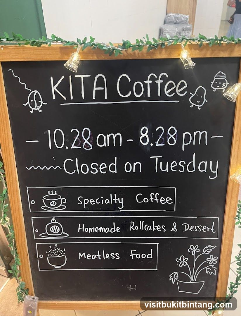 KITA Coffee Menu