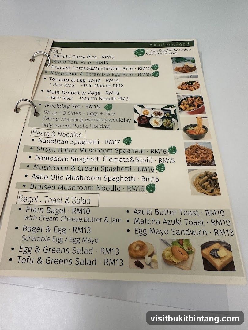 Meatless Food Menu