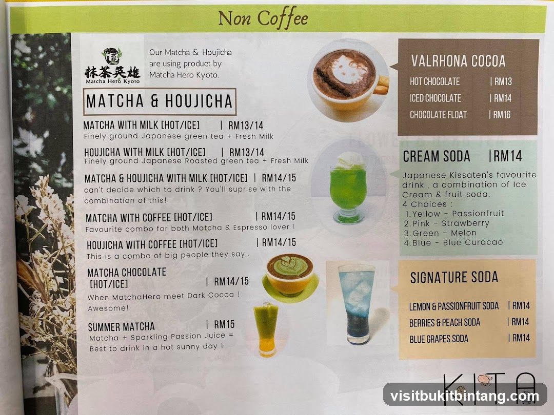 Non Coffee Menu