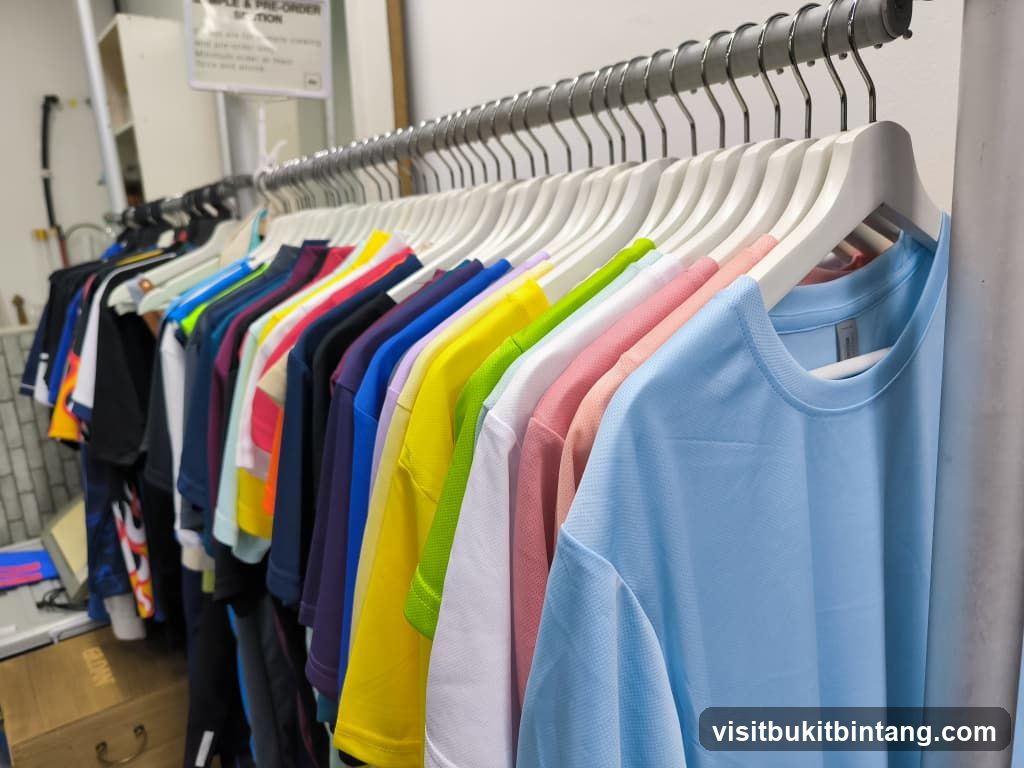 T-shirts on hangers