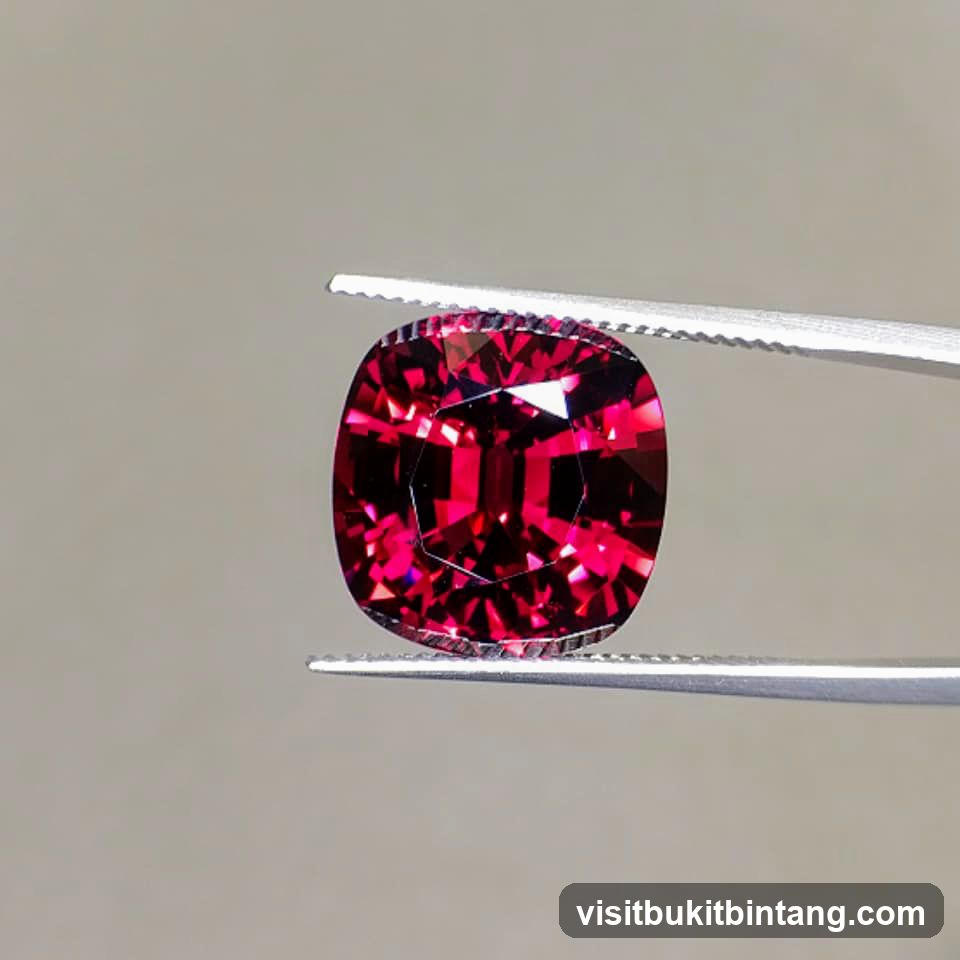 Gemstone in Tweezers