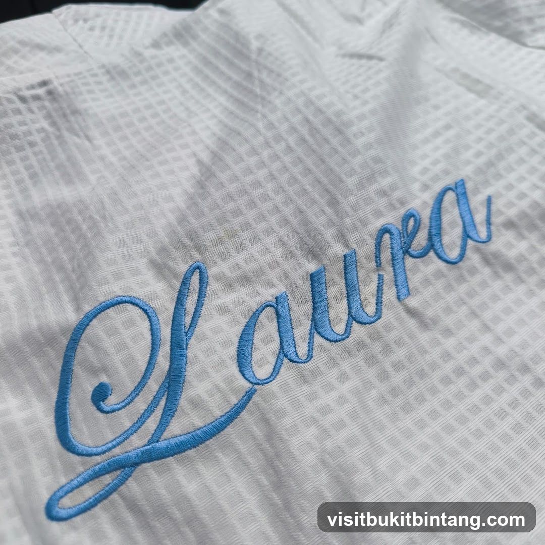 Embroidered Name on Fabric