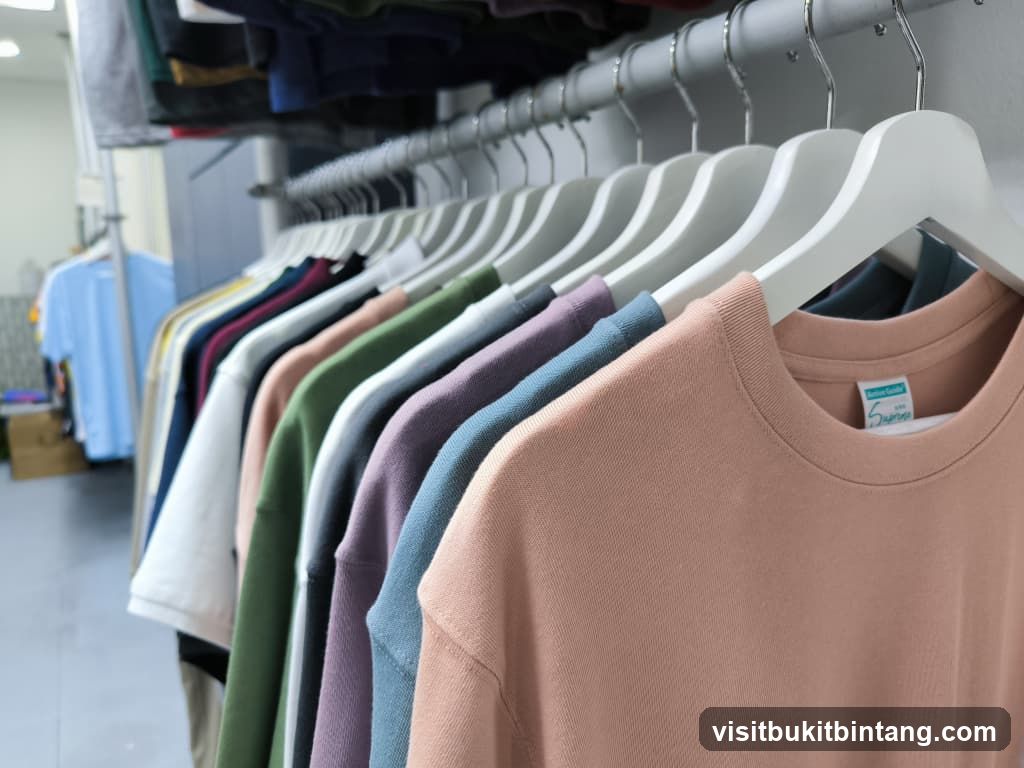 T-shirts on hangers