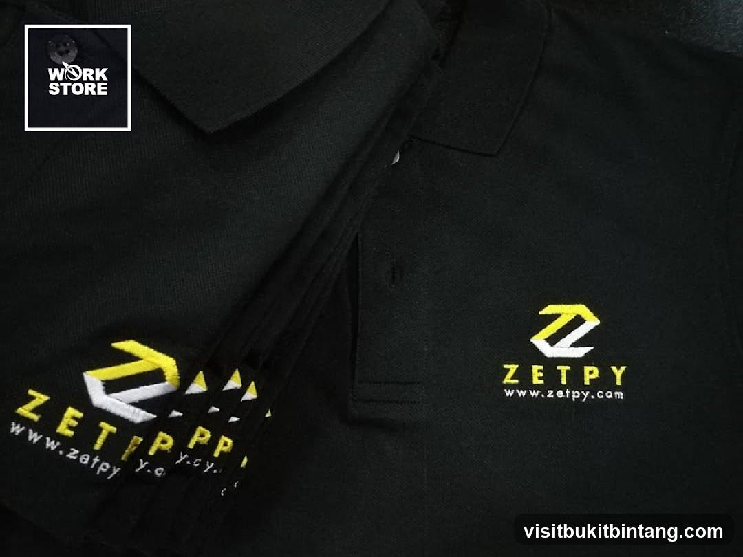 Black Polo Shirts with Company Logo
