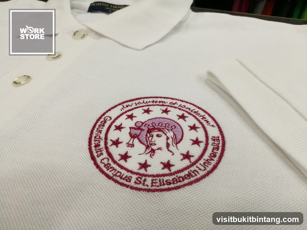 White Polo Shirt with University Emblem