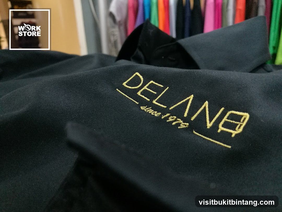Black shirt with embroidered logo
