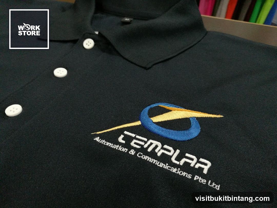 Black Polo Shirt with Company Logo