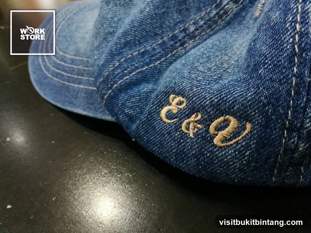 Denim Cap with Embroidery
