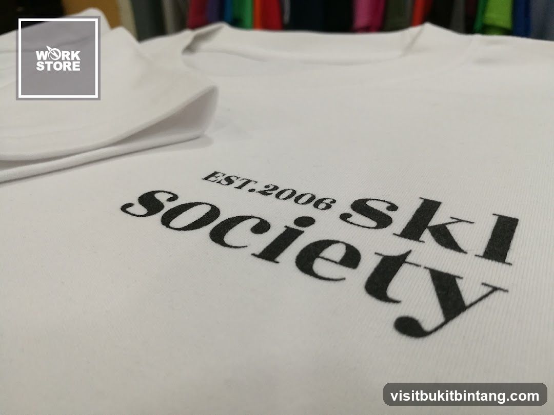 White T-shirt with "Ski Society Est. 2006" print