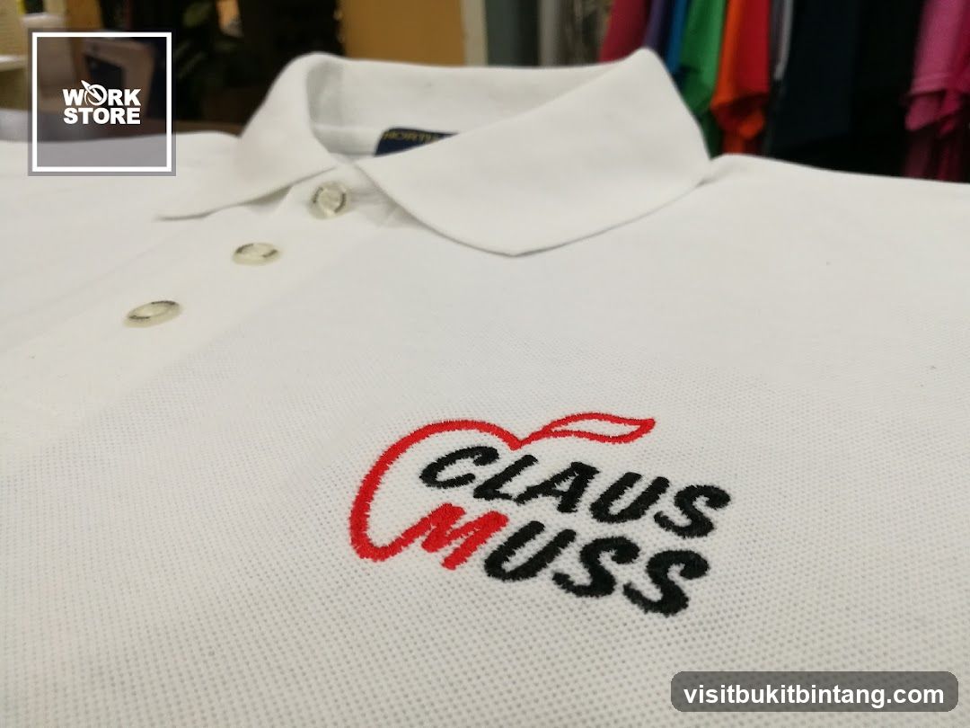 White polo shirt with embroidered logo