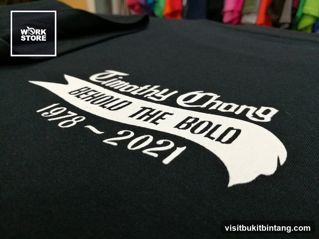 T-shirt with memorial text