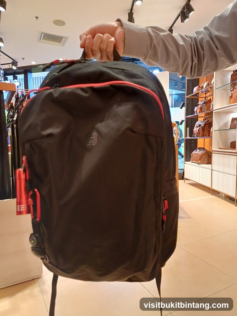 Backpack in a store