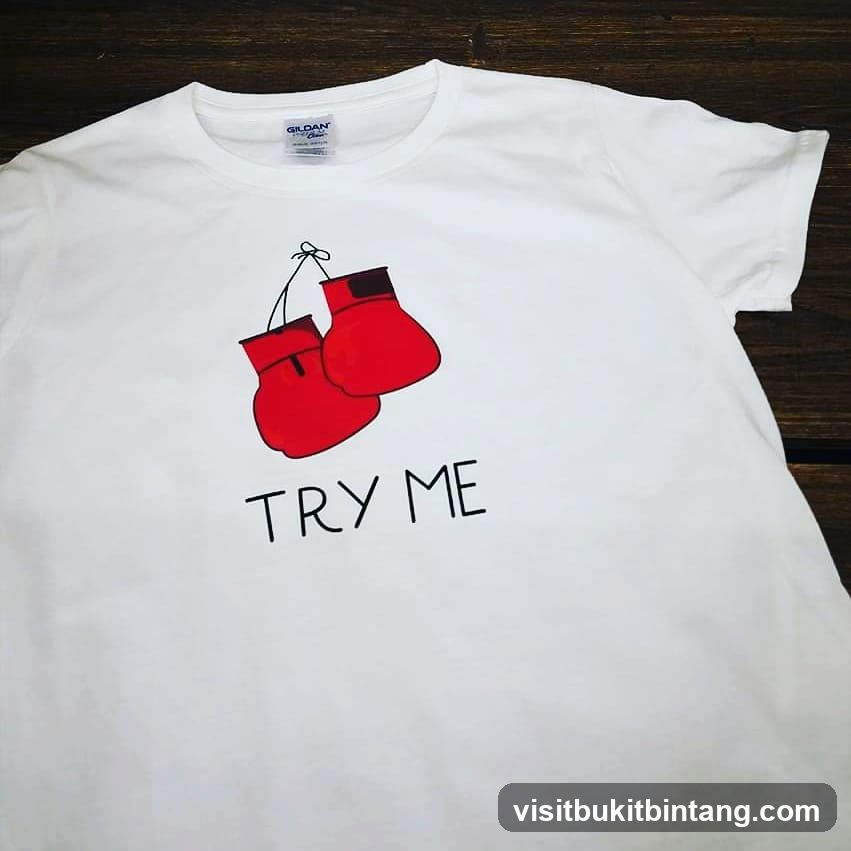 T-shirt with boxing glove graphic