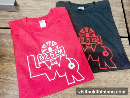 T-shirts with radio station logo
