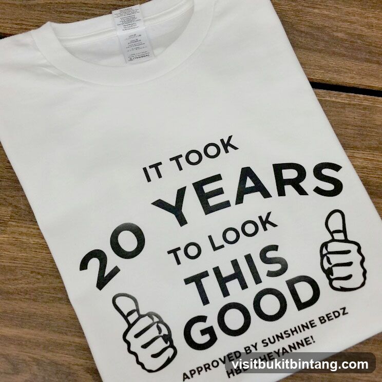 T-shirt with birthday message