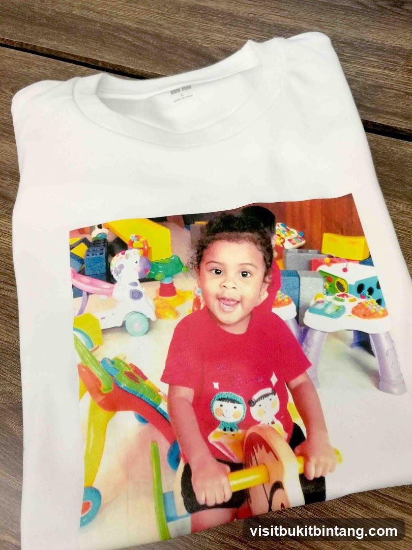 T-shirt with child's photo