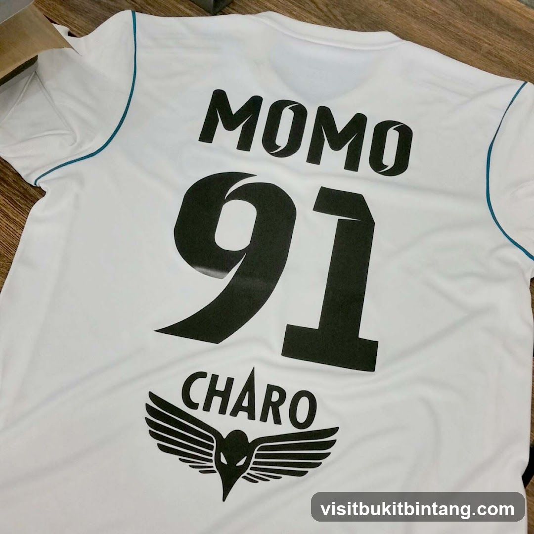 White T-shirt with black lettering
