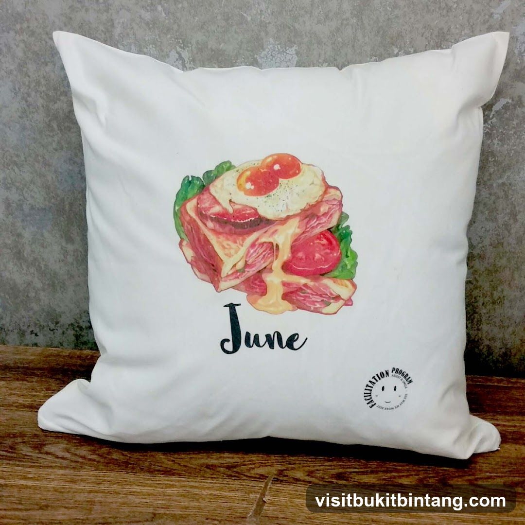 Cushion with Food Illustration