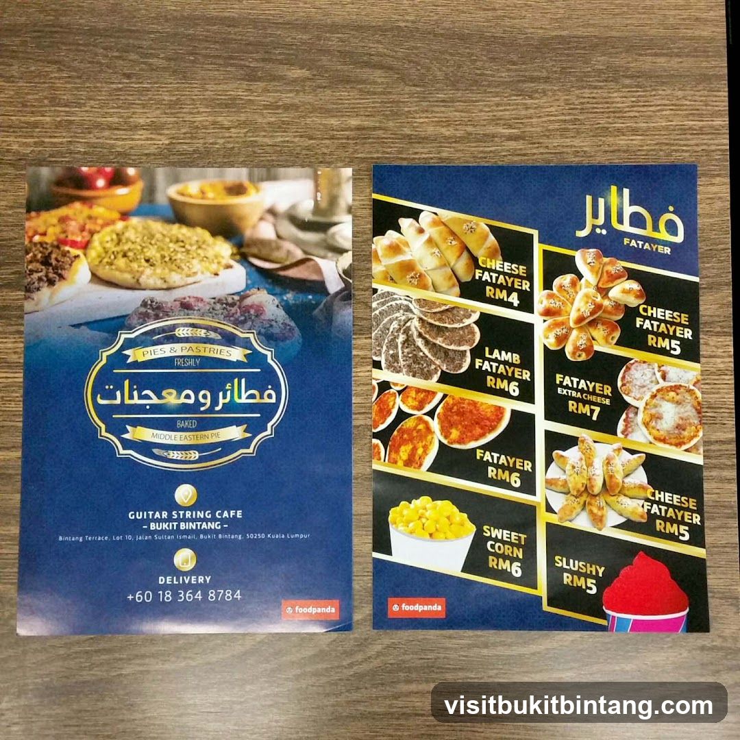 Pies & Pastries Menu