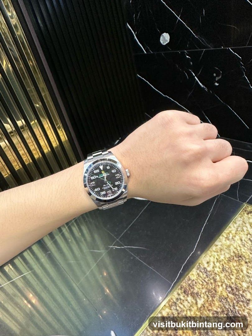 Wristwatch on arm