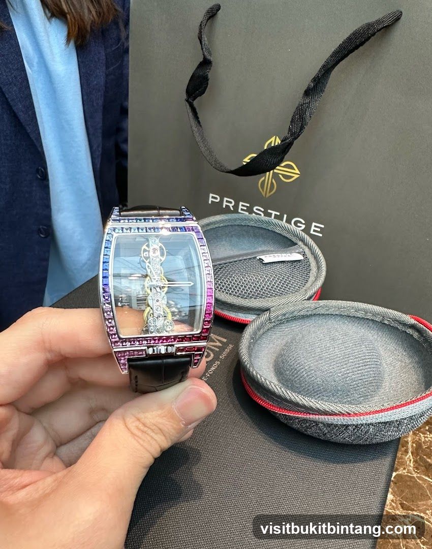 Watch with Gemstone Bezel