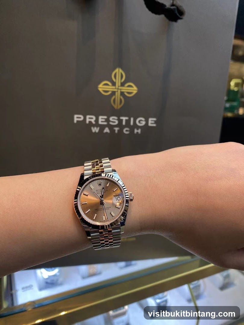 Watch on Wrist with Branded Bag