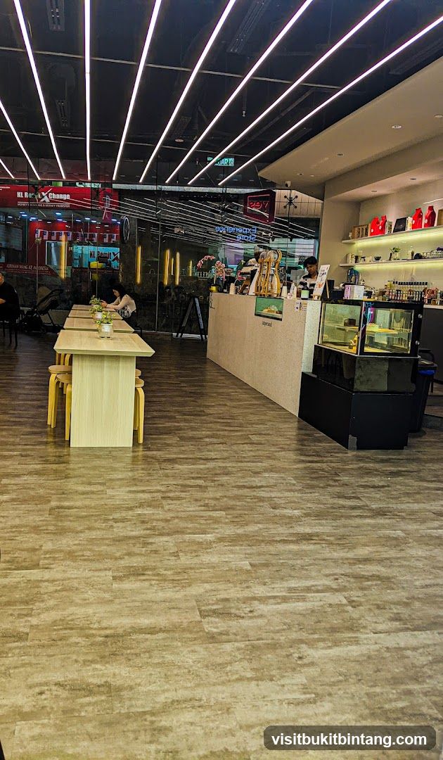 Cafe Interior with Seating and Counter
