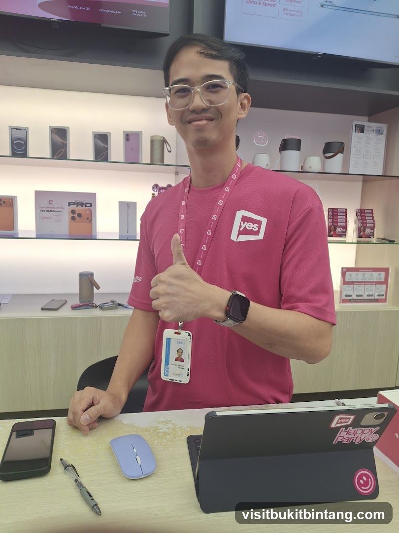 Salesperson giving a thumbs up