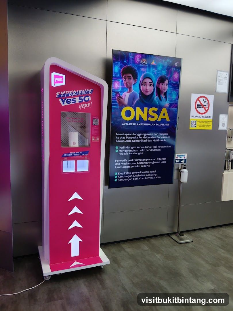 Yes 5G Kiosk and Safety Poster