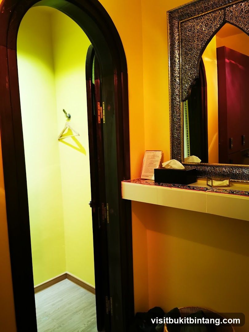 Interior of a room with Moroccan-style decor