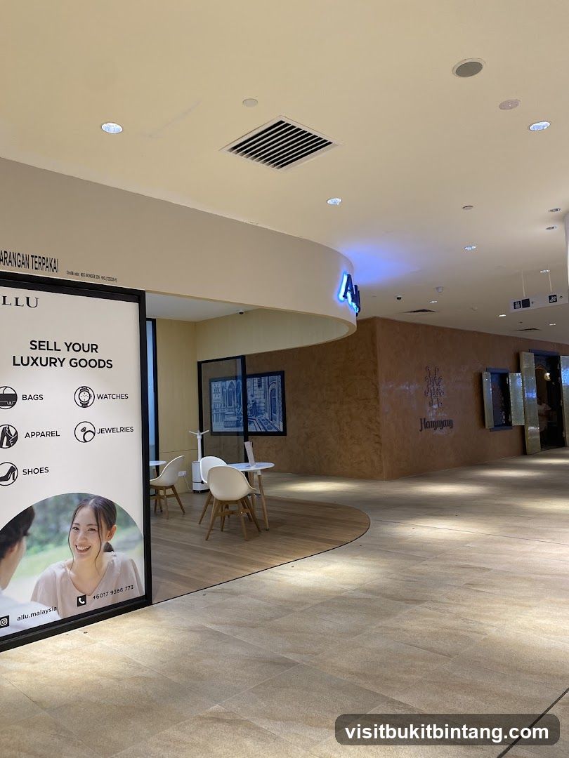 Storefront with Luxury Goods Advertisement