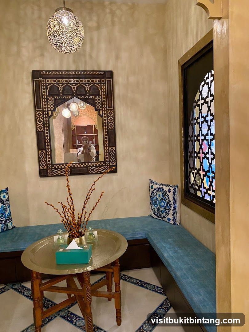 Moroccan-style seating area