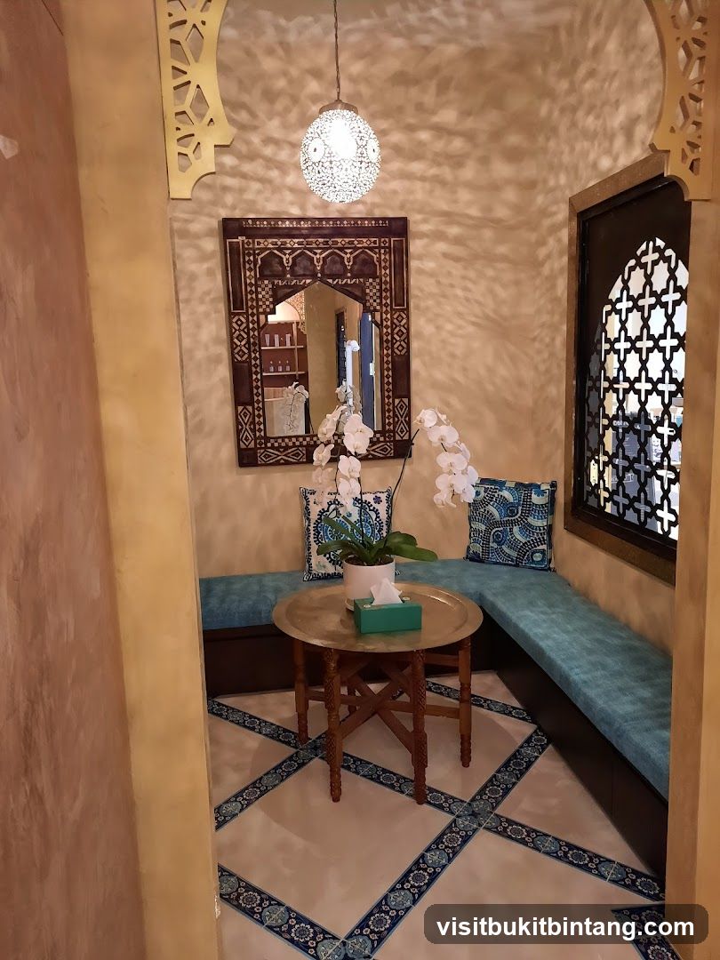 Moroccan-style waiting area