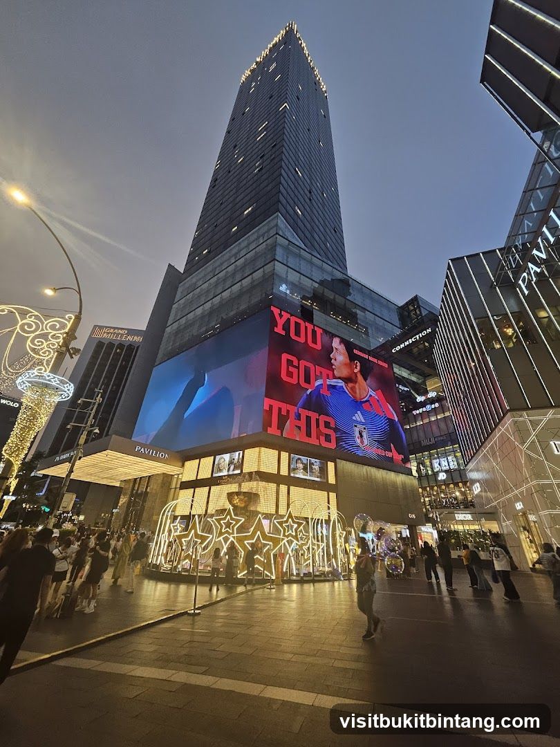 Cityscape with Large Digital Billboard