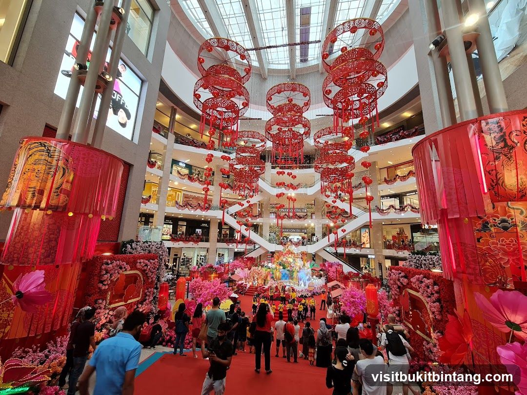 Mall decorated for Chinese New Year